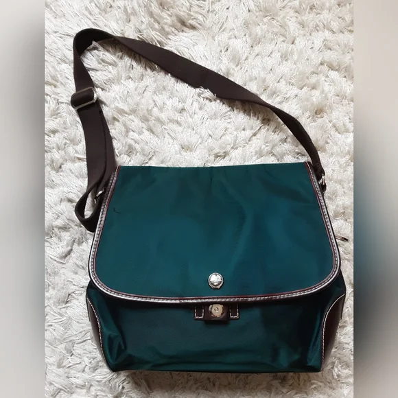 Lancel Paris Bags Forest Green Messenger Bag Poshmark